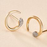 Boucles D'oreilles Puces Snake Or Jaune Diamant - Clous d'oreilles Femme | Histoire d&rsquo;Or