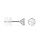 Boucles D'oreilles Puces Kadidia Or Blanc Oxyde De Zirconium - Clous d'oreilles Femme | Histoire d&rsquo;Or
