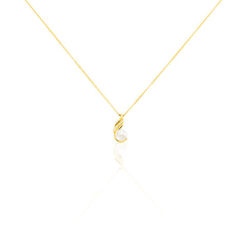 Collier Leta Or Jaune Perle De Culture Et Oxyde De Zirconium - Colliers Femme | Histoire d’Or