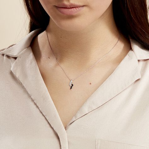 Collier Sylvie Argent Blanc Oxyde De Zirconium - Colliers fantaisie Femme | Histoire d’Or
