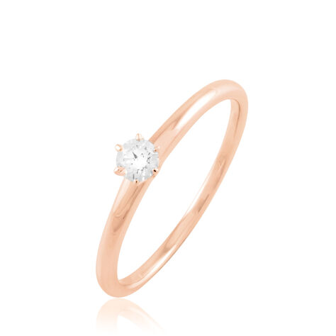 Bague Solitaire Natalia Or Rose Diamant - Bagues solitaires Femme | Histoire d&rsquo;Or