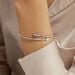 Bracelet Jonc Fabienna Argent Blanc - Bracelets joncs Femme | Histoire d’Or