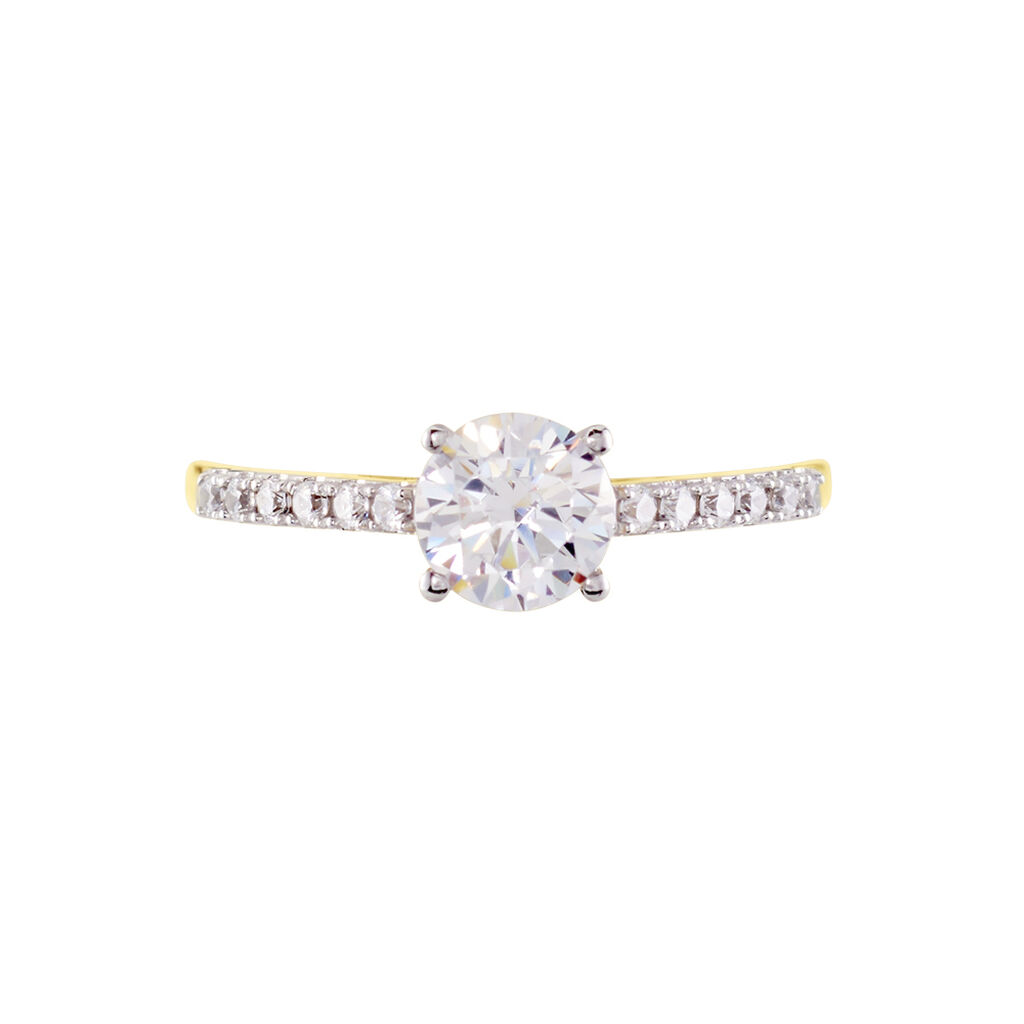 Bague Manon Or Jaune Oxyde - Bagues avec pierre Femme | Histoire d’Or