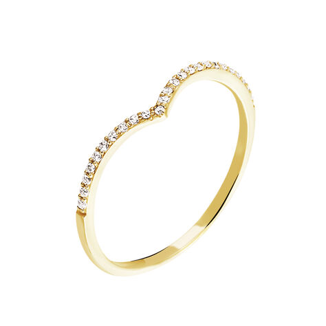 Bague Dounia Or Jaune Oxyde De Zirconium - Bagues avec pierre Femme | Histoire d’Or