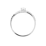 Bague Solitaire Francoise-marie Or Blanc Oxyde De Zirconium - Bagues solitaires Femme | Histoire d&rsquo;Or