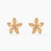 Boucles D'oreilles Puces Zinnia Plaqu&eacute; Or Jaune - Boucles d'oreilles fantaisie Femme | Histoire d&rsquo;Or