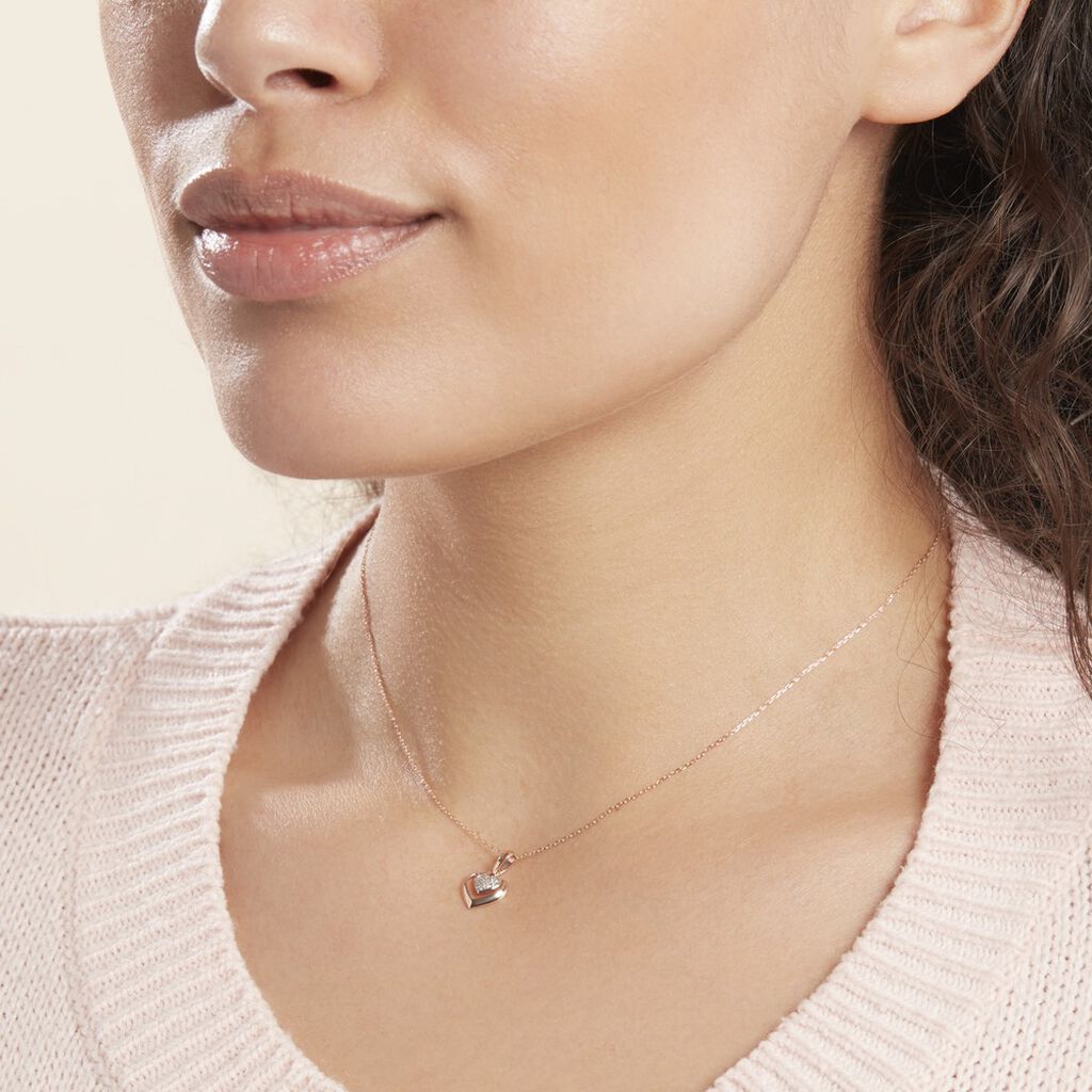 Collier Liana Or Rose Diamant - Colliers Femme | Histoire d’Or