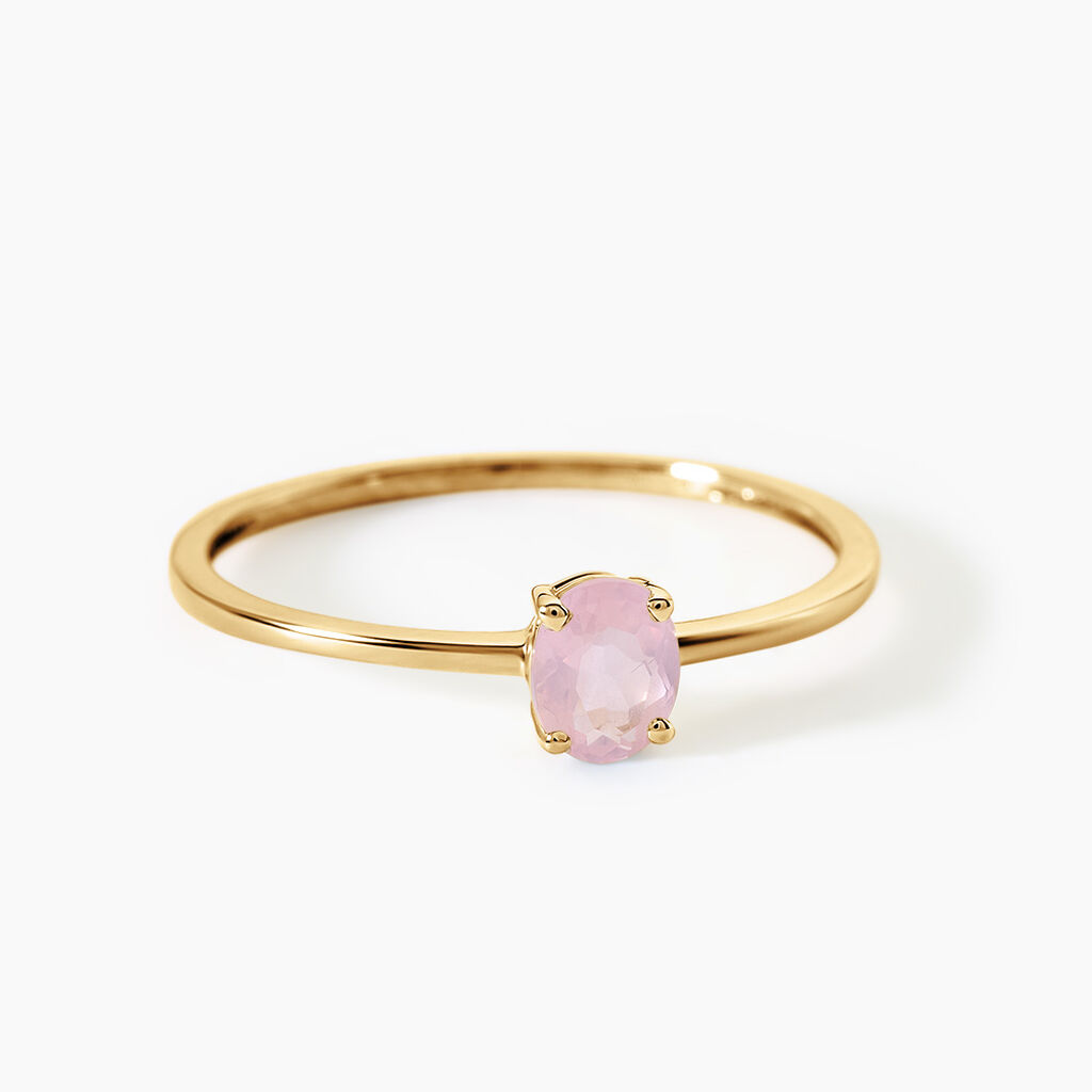 Bague Valentino Argent Dor&eacute; A L'Or 750/1000 Quartz - Bagues solitaires Femme | Histoire d&rsquo;Or