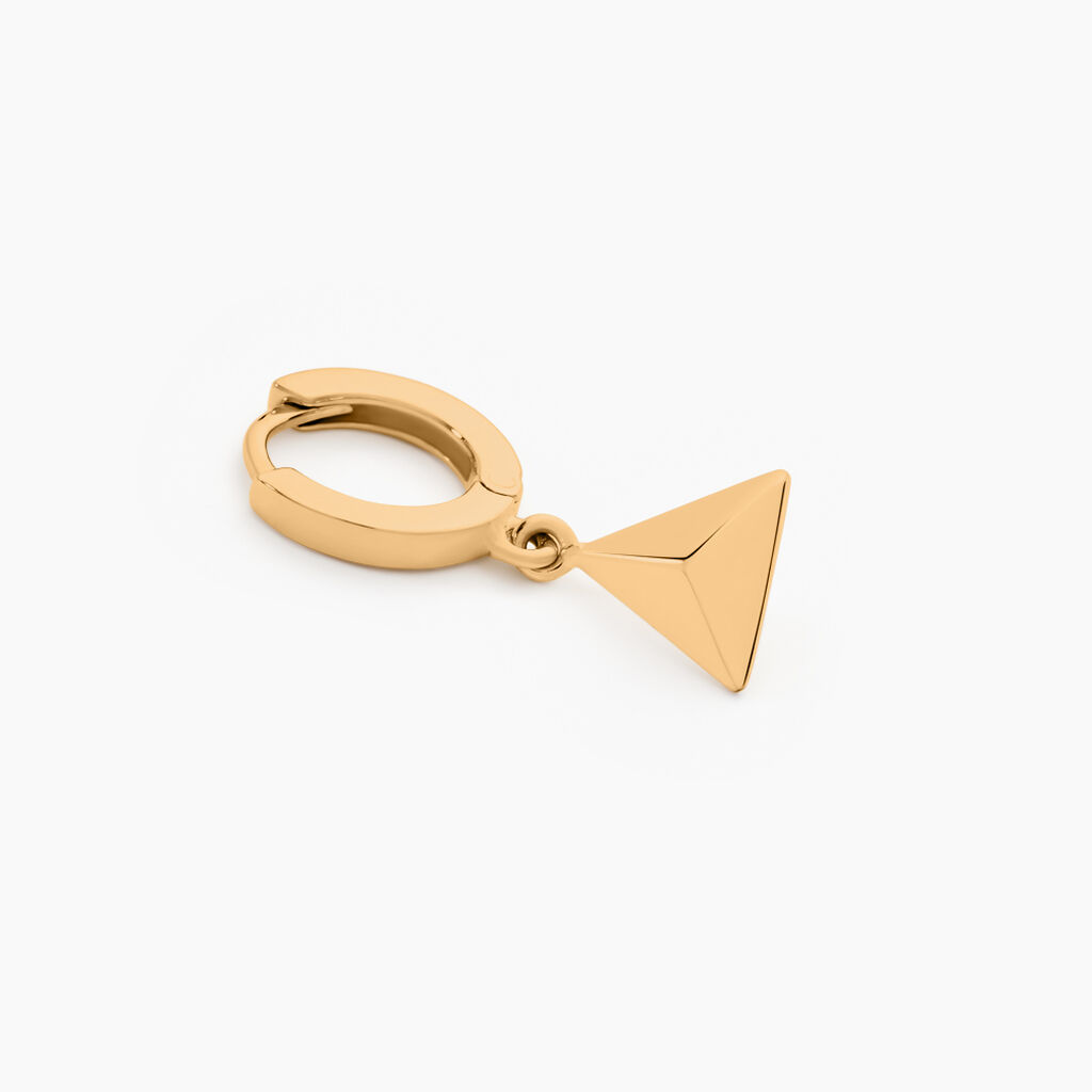 Créole Unitaire Harvey Plaqué Or Jaune - Boucles d'oreilles créoles Homme | Histoire d’Or
