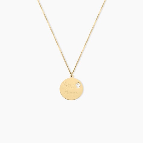 Collier Benedicte Message Or Jaune - Colliers Baptême Enfant | Histoire d’Or