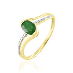 Bague Anja Or Jaune Emeraude Et Diamant - Bagues solitaires Femme | Histoire d&rsquo;Or