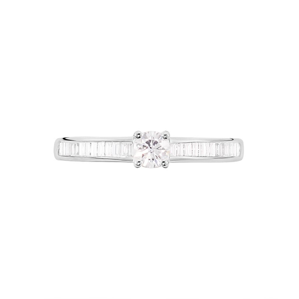 Bague Solitaire Anastasiane Or Blanc Diamant - Bagues solitaires Femme | Histoire d&rsquo;Or
