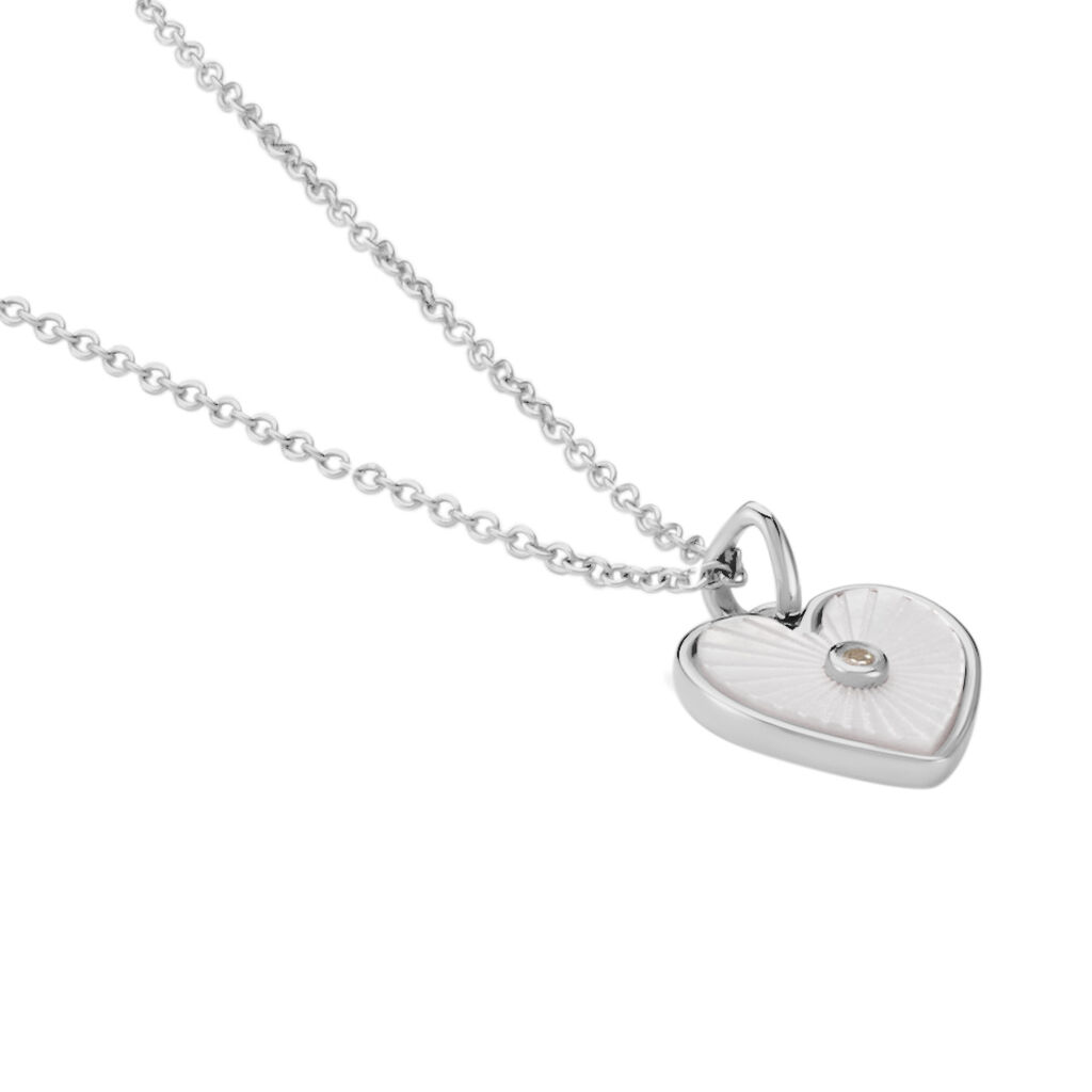 Collier Erina Argent Blanc Nacre Oxyde De Zirconium - Colliers fantaisie Femme | Histoire d&rsquo;Or