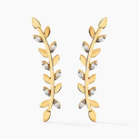Bijoux D'oreilles Eloiza Or Jaune Oxyde De Zirconium - Ear cuffs Femme | Histoire d&rsquo;Or
