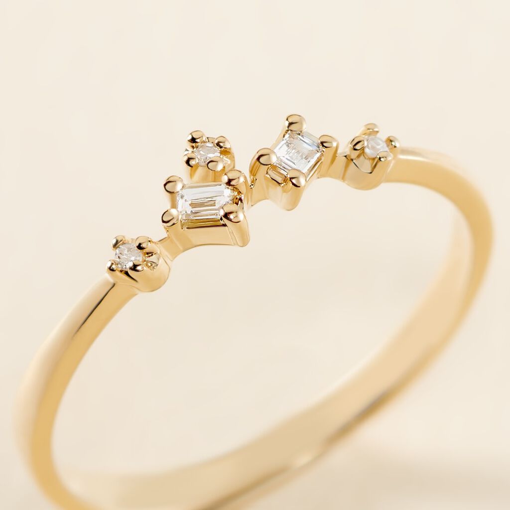 Bague Joy Or Jaune Diamant - Bagues avec pierre Femme | Histoire d’Or