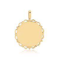 Pendentif Molya Plaque Or Doré