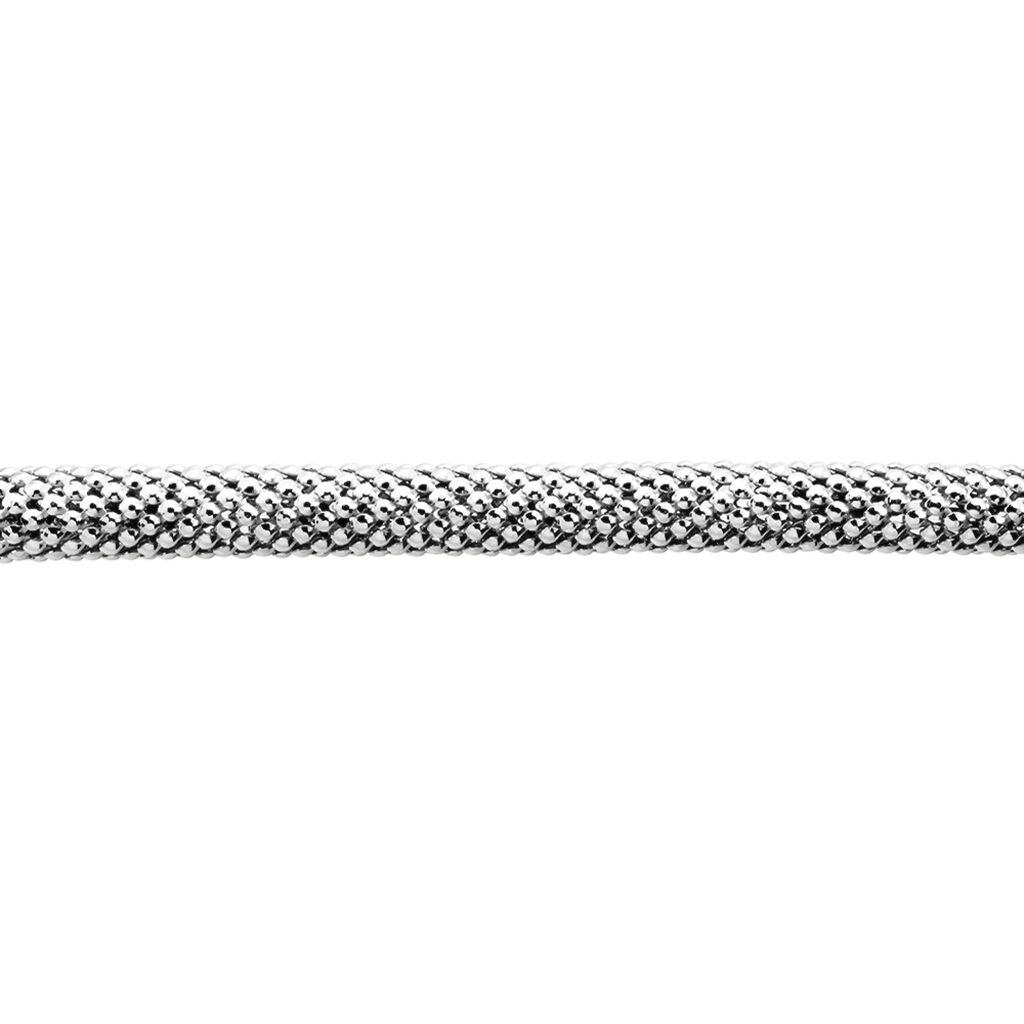 Bracelet Nahila Maille Popcorn Argent Blanc - Bracelets chaîne Femme | Histoire d’Or