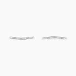 Boucles D'oreilles Grimpantes Fadoua Or Blanc Diamants - Boucles d'oreilles pendantes Femme | Histoire d&rsquo;Or
