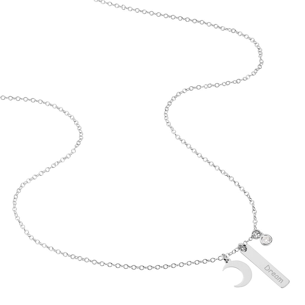 Collier Dreaming Argent Blanc Oxyde De Zirconium - Colliers fantaisie Femme | Histoire d’Or