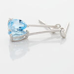 Boucles D'oreilles Pendantes Goutte Or Blanc Topaze - Boucles d'oreilles pendantes Femme | Histoire d&rsquo;Or