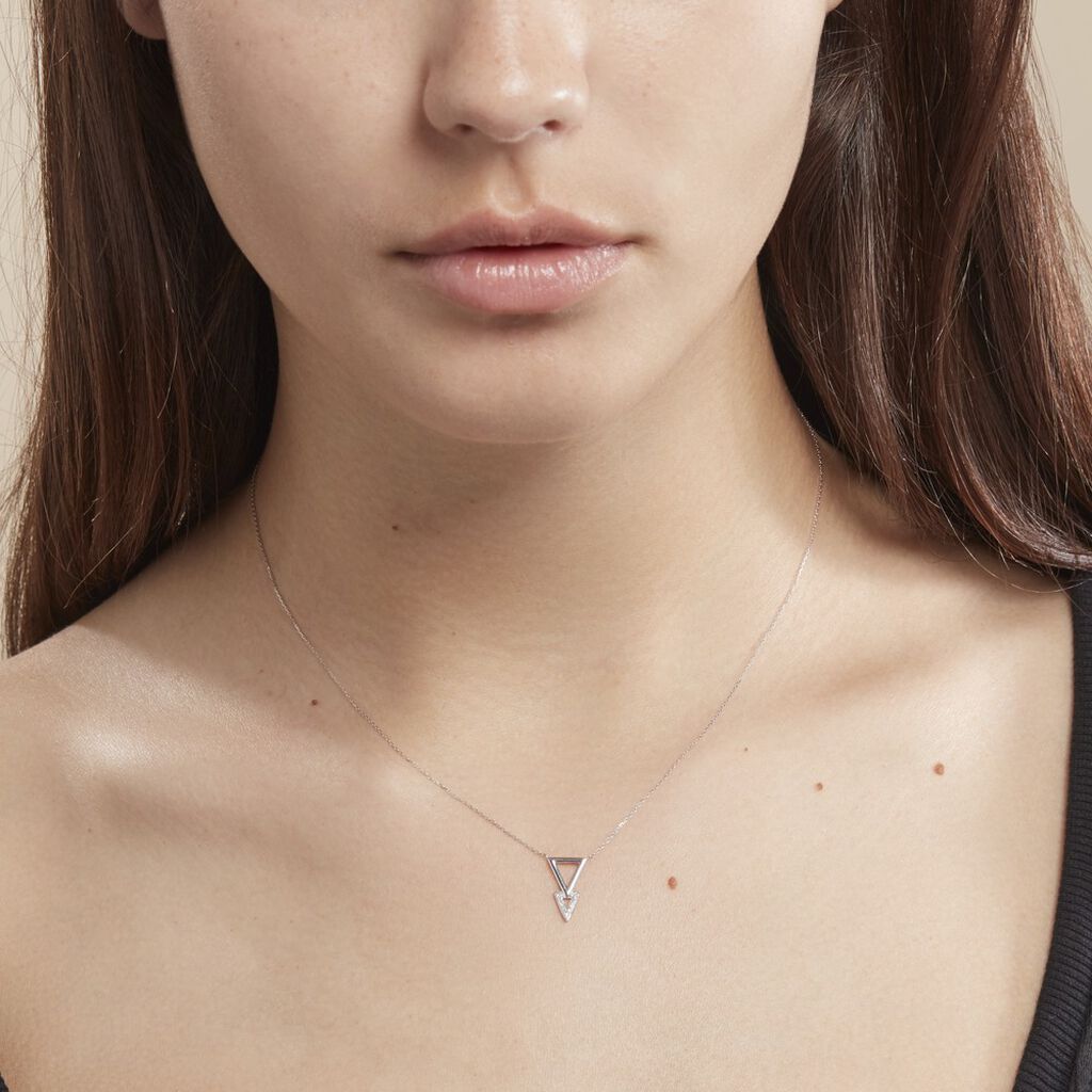 Collier Joy Or Blanc Diamant - Colliers Femme | Histoire d’Or