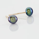 Boucles D'oreilles Puces Micaelle Teintees Or Jaune Perle De Culture - Clous d'oreilles Femme | Histoire d&rsquo;Or