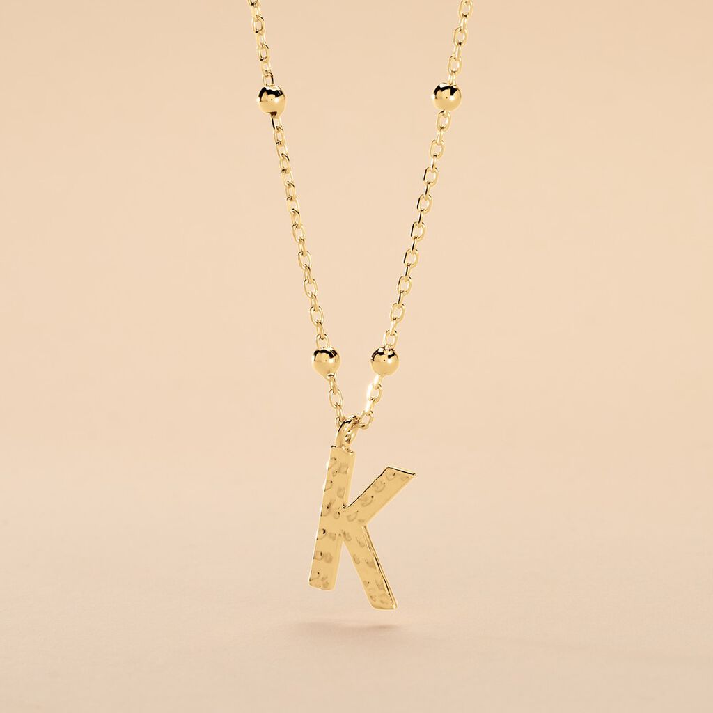 Collier Plaqué Or Jaune Lettra - Colliers fantaisie Femme | Histoire d’Or