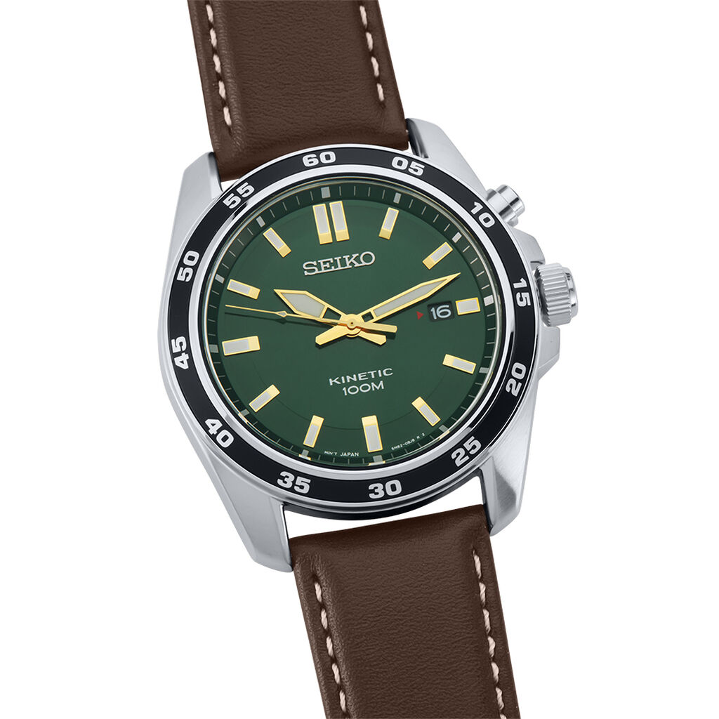 Montre Seiko Sport Kinetic Vert - Montres Homme | Histoire d&rsquo;Or