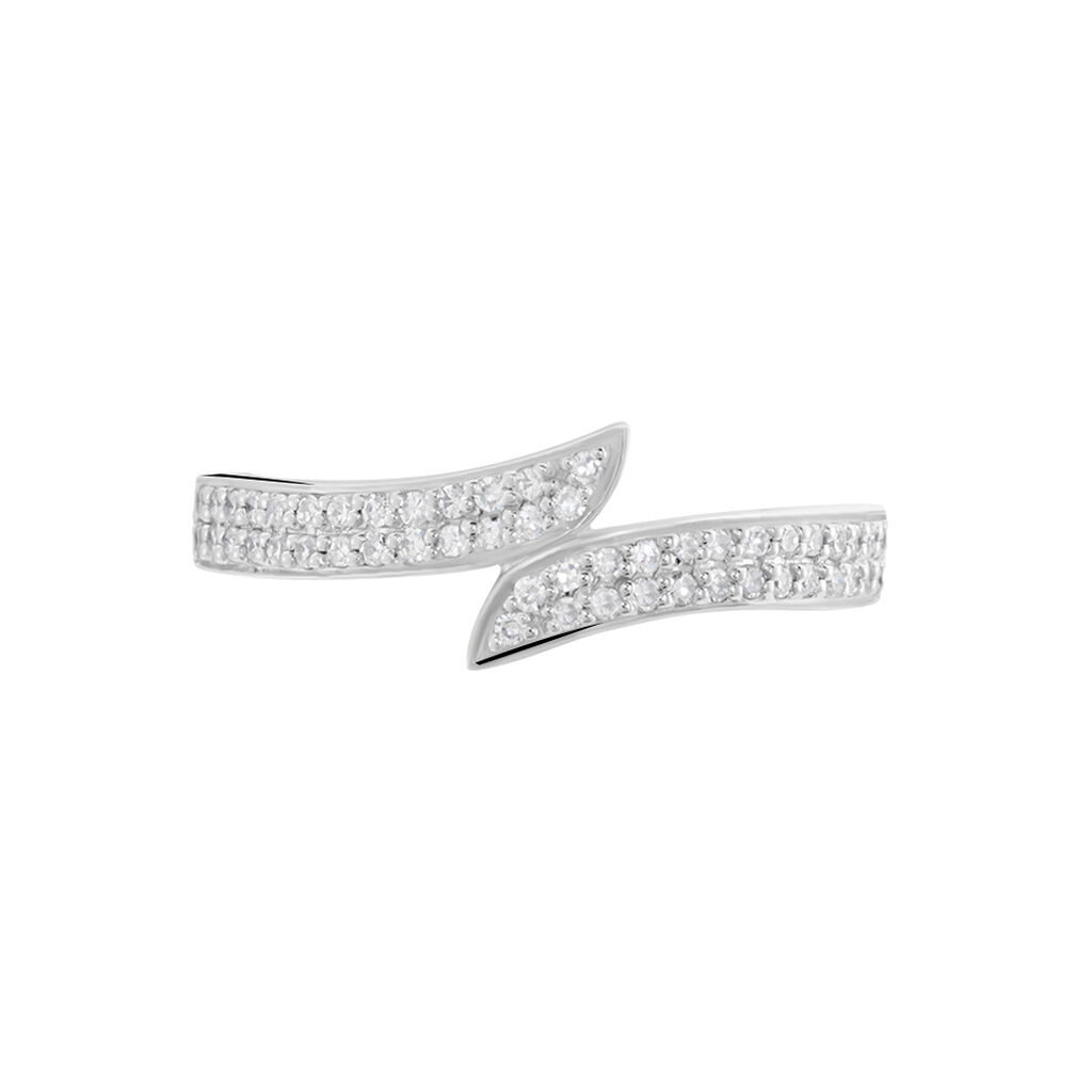 Bague Shahida Or Blanc Diamant - Bagues avec pierre Femme | Histoire d’Or