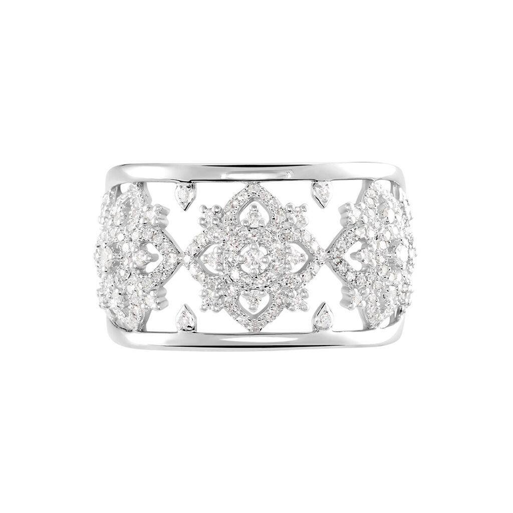 Bague Rosée Or Blanc Diamant - Bagues avec pierre Femme | Histoire d’Or