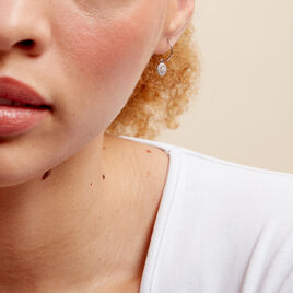 Créoles Lulu Or Blanc Oxyde - Boucles d'oreilles créoles Femme | Histoire d’Or