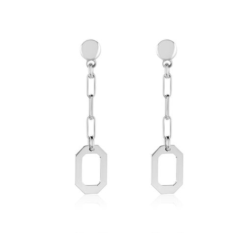 Boucles D'oreilles Pendantes Soho Argent Blanc - Boucles d'oreilles fantaisie Femme | Histoire d’Or