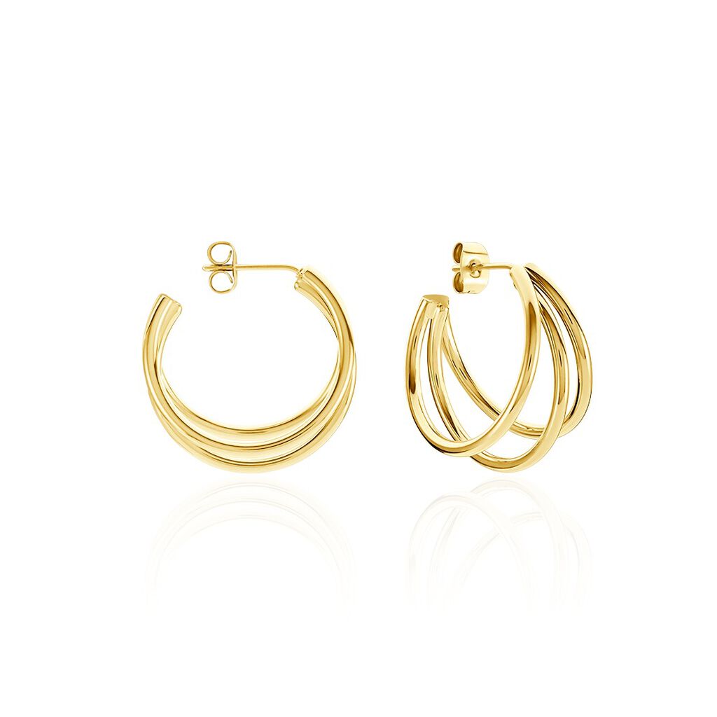 Créoles Maia Acier Doré