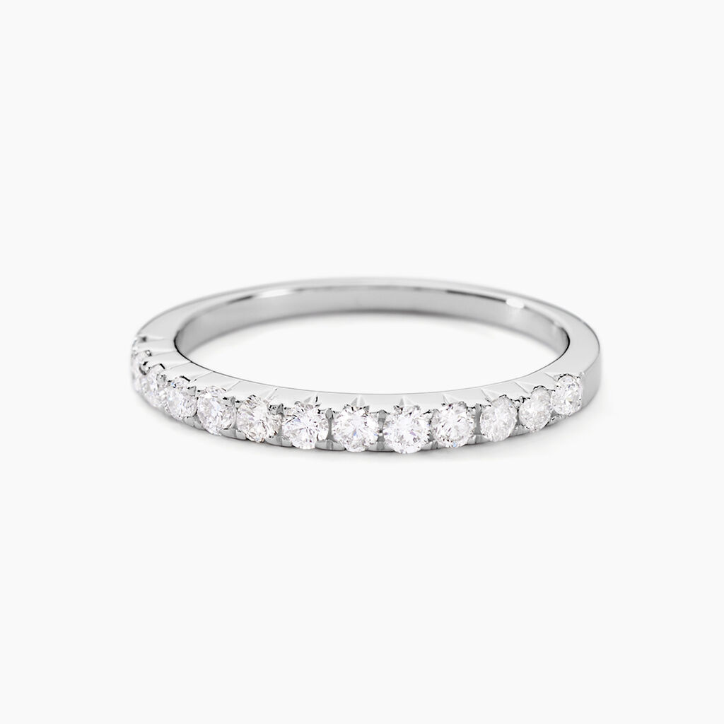 Alliance Pristina Or Blanc Diamant - Alliances Femme | Histoire d’Or