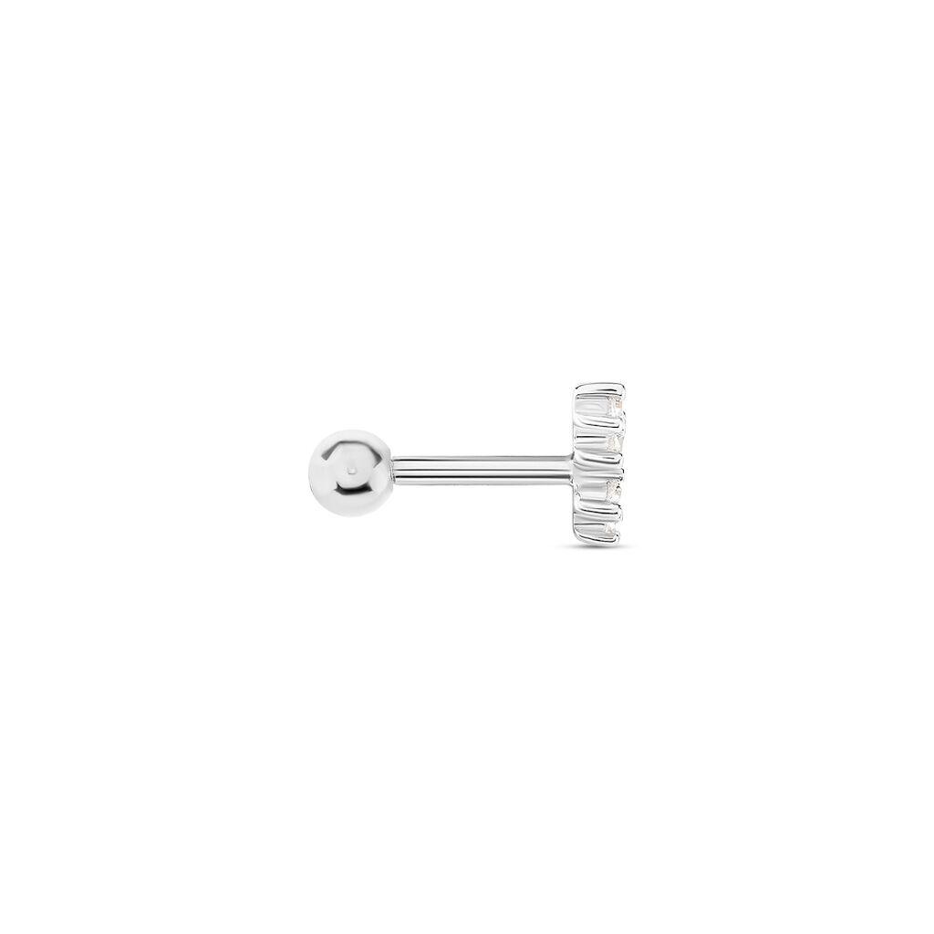 Piercing D'oreille Unitaire Roseau Argent Blanc Oxyde De Zirconium - Boucles d'oreilles fantaisie Femme | Histoire d’Or
