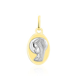 Pendentif Vierge Ovale Or Bicolore - Cadeaux de naissance Enfant | Histoire d’Or