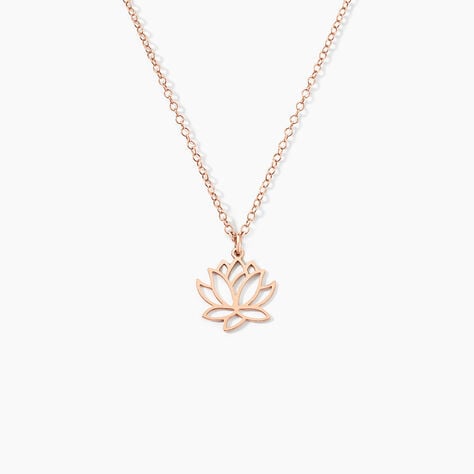 ROSITA LOTUS Damen Collier Silber rosevergoldet 925 Lotusblume - Colliers fantaisie Femme | Histoire d’Or