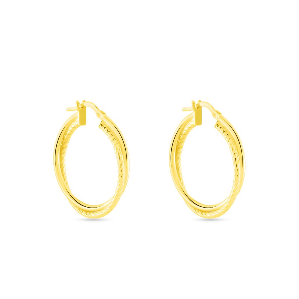 Créoles Maelia Or Jaune - Boucles d'oreilles créoles Femme | Histoire d’Or