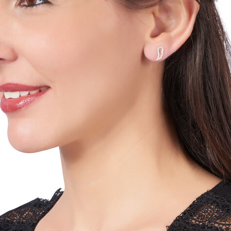Boucles D'oreilles Puces Angela Or Jaune Oxyde De Zirconium - Clous d'oreilles Femme | Histoire d’Or