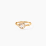 Bague Alais Plaqu&eacute; Or Jaune Oxyde De Zirconium - Bagues solitaires Femme | Histoire d&rsquo;Or