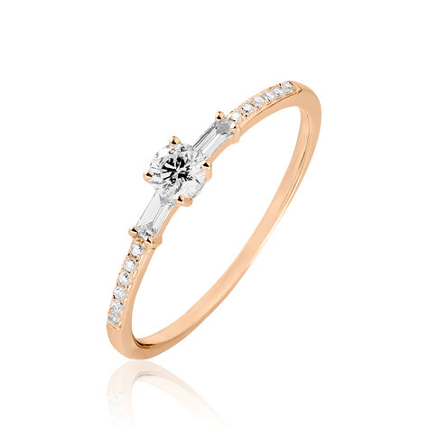 Bague Solitaire Nina Or Rose Diamant - Bagues solitaires Femme | Histoire d’Or