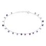 Chaîne De Cheville Carolaine Argent Blanc Oxyde De Zirconium