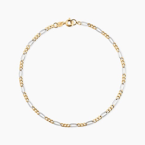 Bracelet Maille Cameo Or Bicolore - Bracelets cha&icirc;ne Femme | Histoire d&rsquo;Or