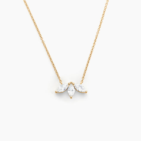 Collier Marquise Or Jaune Oxyde De Zirconium - Colliers Femme | Histoire d&rsquo;Or