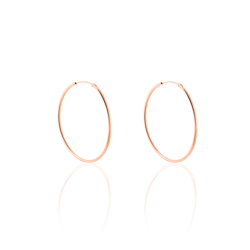 Créoles Argent Rose Olympia - Boucles d'oreilles créoles Femme | Histoire d’Or