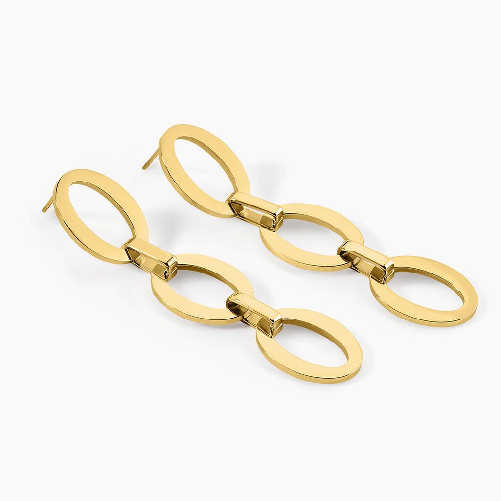 Boucles D'oreilles Pendantes Sprita Acier Doré - Boucles d'oreilles fantaisie Femme | Histoire d’Or