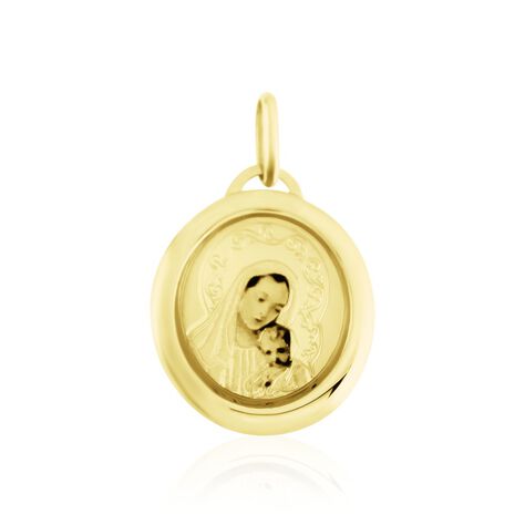 Pendentif Vierge Ovale Or Jaune - Pendentifs Baptême Famille | Histoire d’Or