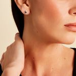 Boucles D'oreilles Puces Or Blanc Elheme Saphir - Clous d'oreilles Femme | Histoire d&rsquo;Or