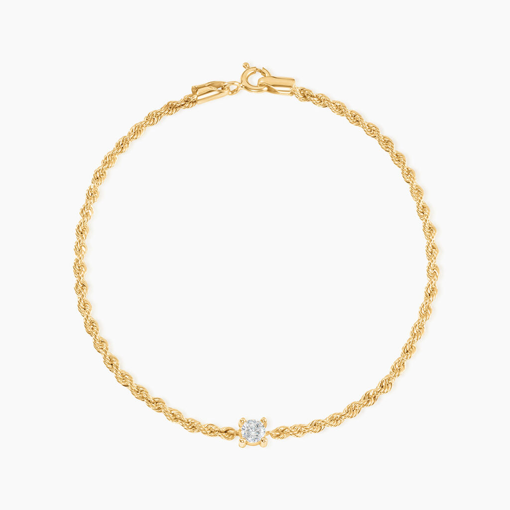 Bracelet Jerry Or Jaune Oxyde De Zirconium - Bracelets Femme | Histoire d&rsquo;Or