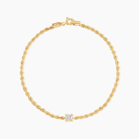 Bracelet Jerry Or Jaune Oxyde De Zirconium - Bracelets Femme | Histoire d&rsquo;Or